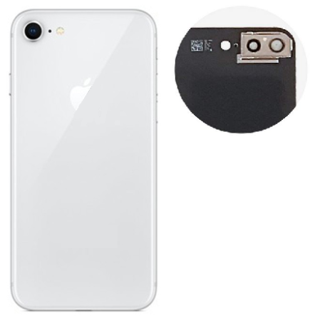 Τζαμάκι Πίσω Πλαισίου iPhone 8 Άσπρο high quality OEM